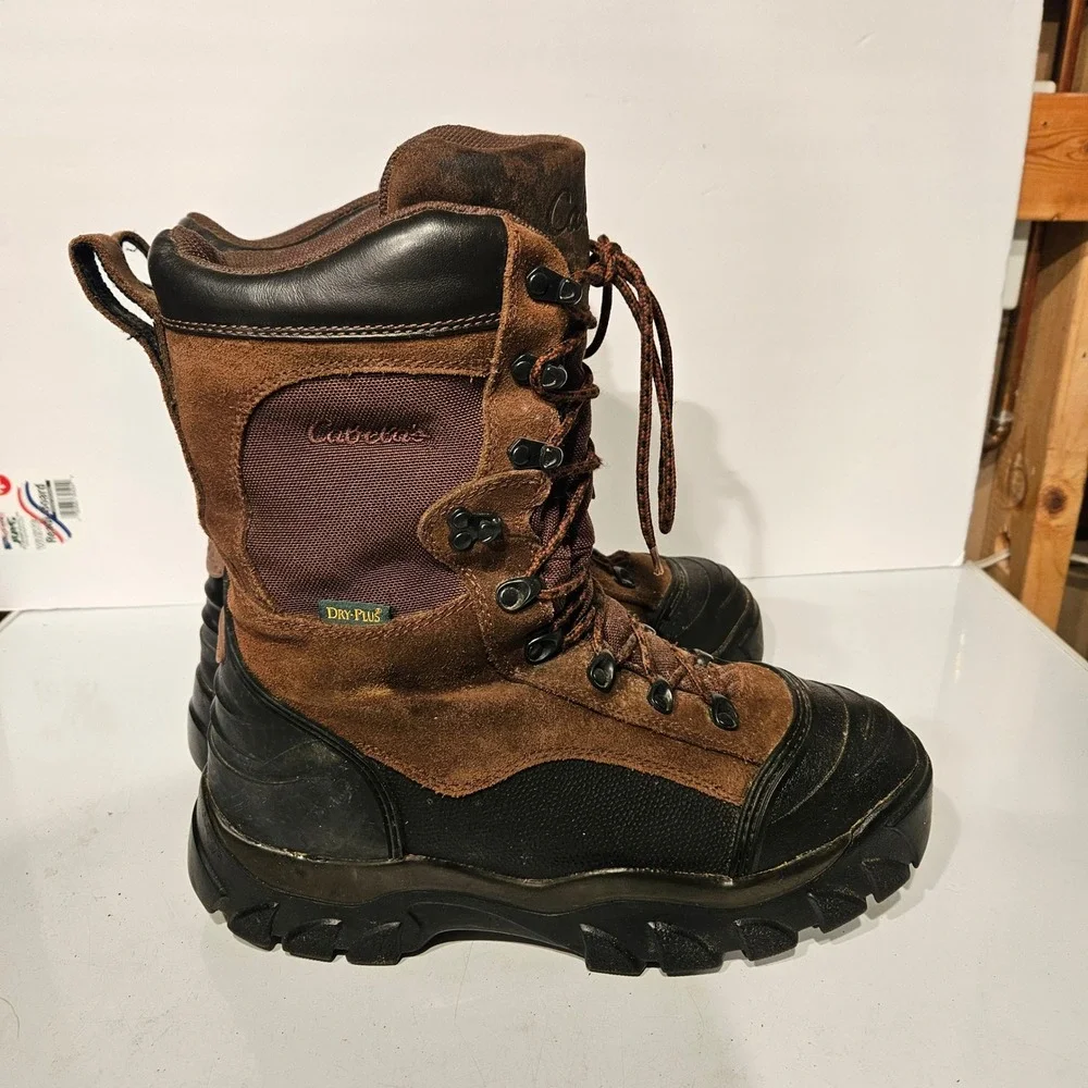 Cabelas Hunting Boots Mens 12 D Brown Dry-Plus Thinsulate Ultra 83-0506